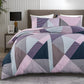 Geometric Triangle Duvet Cover Modern Bedding Linens Set