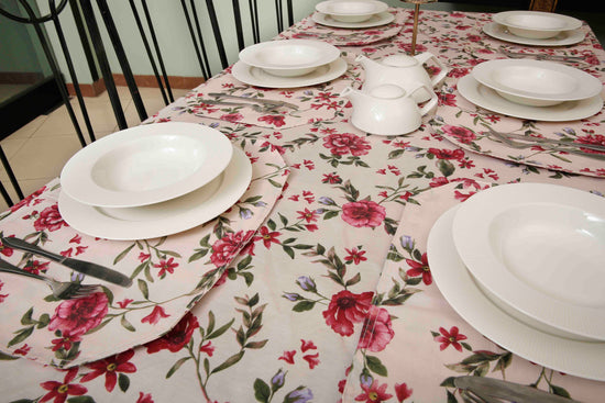 ZBN 23051 Floral Table Cover 6 Persons