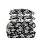 Josette Black Cotton Duvet Cover Set